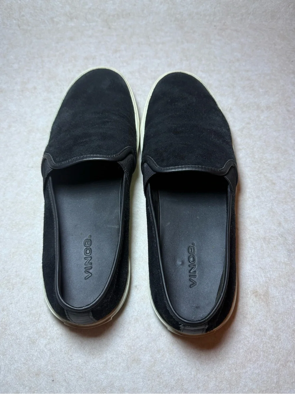 Vince Preston Black Suede Slip On Sneakers Size US 7M Comfy Slides